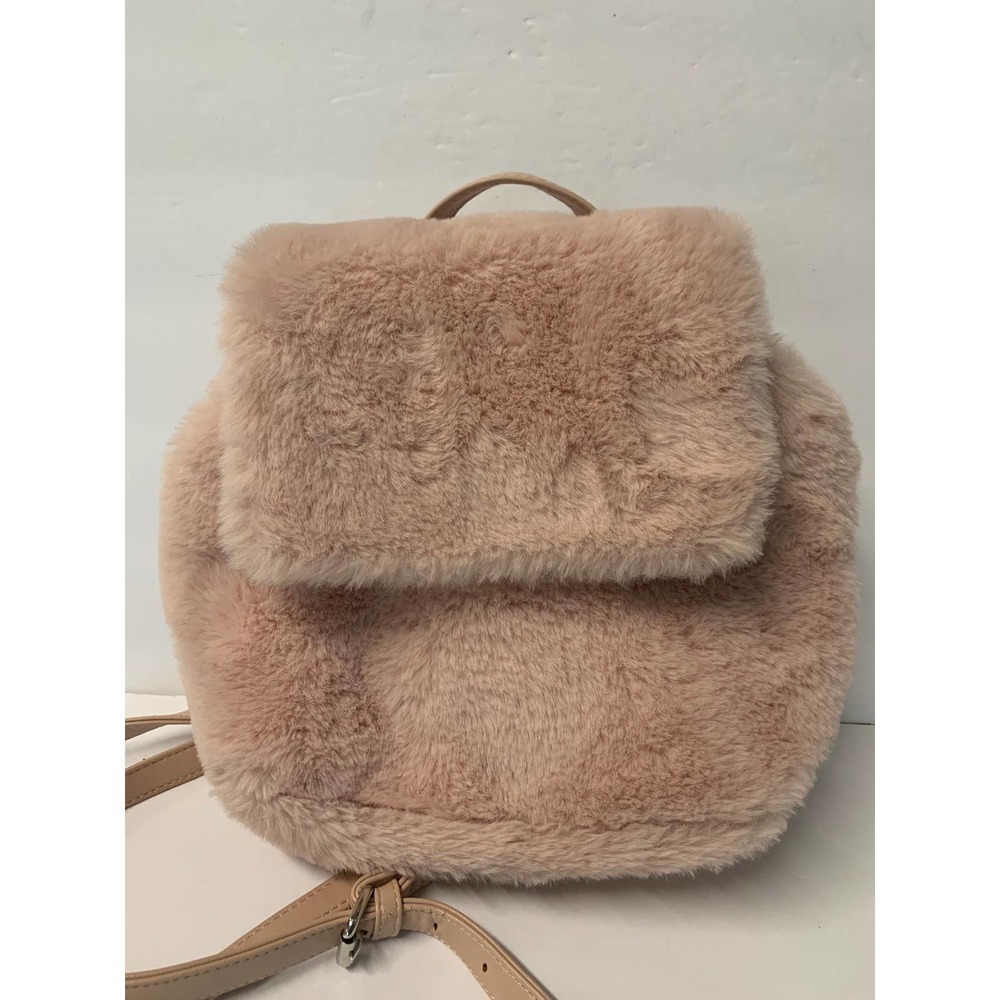 T-SHIRT‎ & JEANS Pink Faux Fur Purse/Backpack